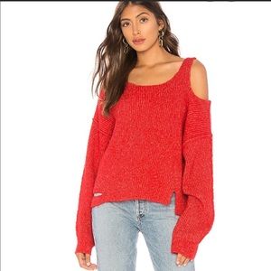 Wildfox BUFFY sweater off shoulder cut out top